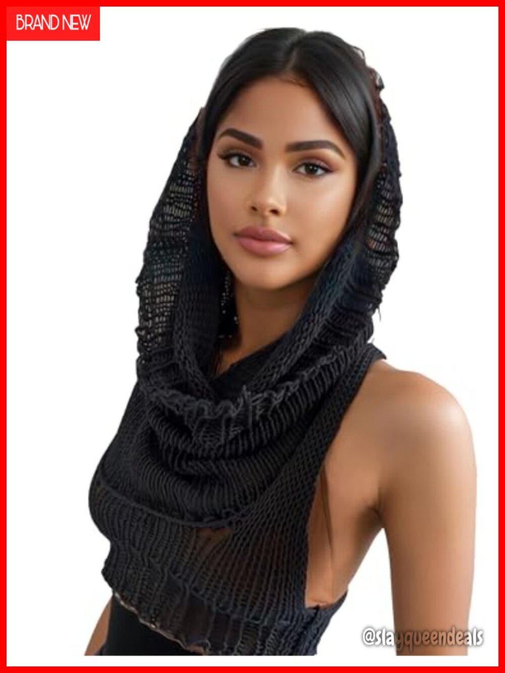 Knitted Hoodie Sweater Vest Sleeveless Crop Top Streetwear